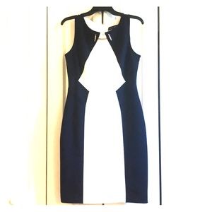 White and navy blue Ivanka Trump dress